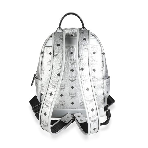 MCM Berlin Silver Visetos Monogram Trilogie Stark Backpack - Picture 3 of 9